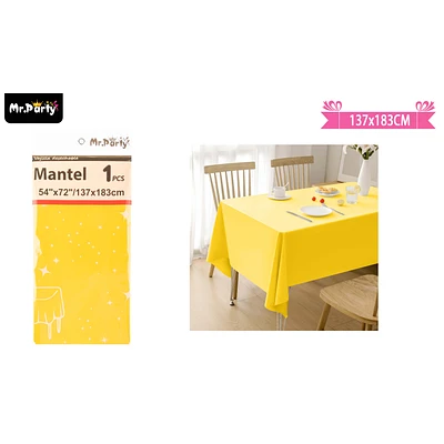 MANTEL PLASTICO AMARILLO 137*183CM - 1