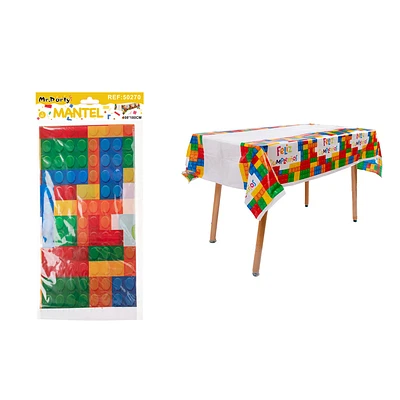 MANTEL PLASTICO BLOQUE DE LEGO 108*180CM - 1