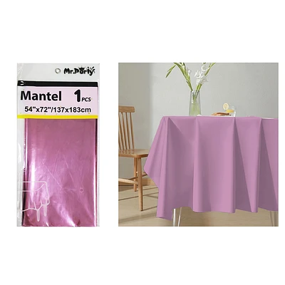 MANTEL METALICO ROSADO 137*183CM - 1