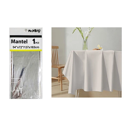 MANTEL METALICO PLATEADO 137*183CM - 1