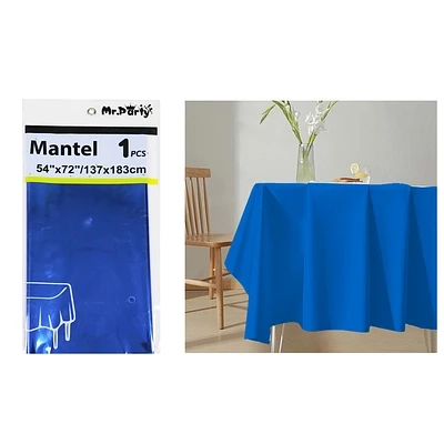 MANTEL METALICO AZUL 137*183CM - 1