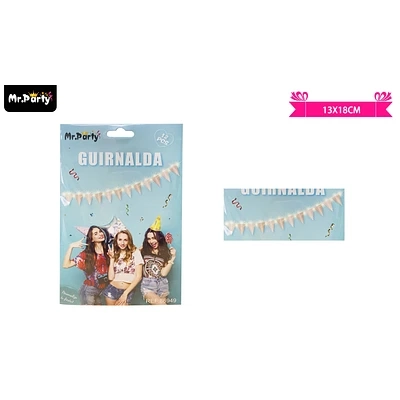 GUIRNALDAS BANDERIN CON LUZ 3M 12PCS - 1
