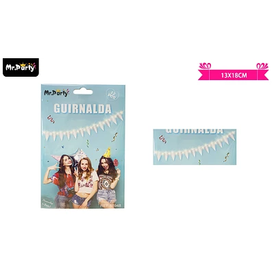 GUIRNALDAS BANDERIN CON LUZ 3M 12PCS - 1