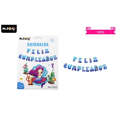 GUIRNALDAS 5M 15PCS SIRENA - 1