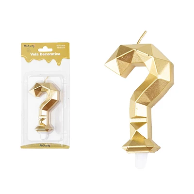 VELA DE SIGNO ? DORADO EN 3D 8.6CM - 1