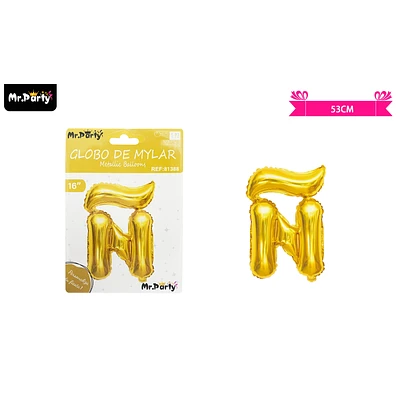 GLOBO METALICO DORADO 40CM LETRA Ñ - 1
