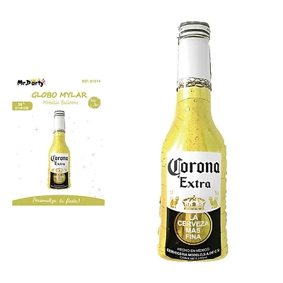 GLOBO METALICO BOTELLA DE CORONA 37*91CM - 1