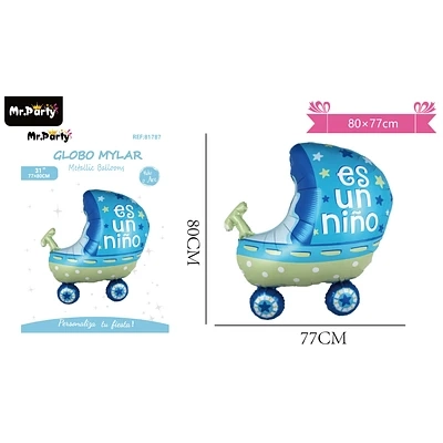 GLOBO METALICO BABY SHOWER ES UN NIÑO 80*77CM - 1