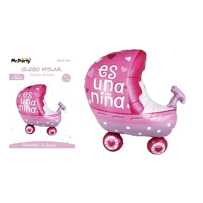 GLOBO METALICO BABY SHOWER ES UNA NIÑA 80*77CM - 2