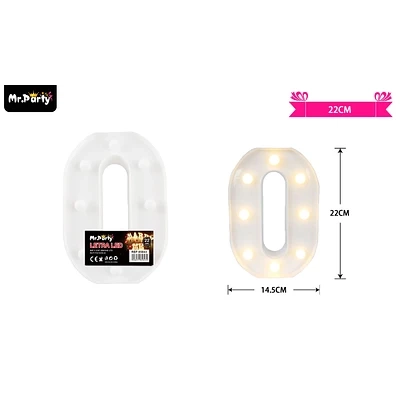 LETRA O CON LUZ LED 22CM - 1