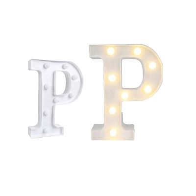 LETRA P CON LUZ LED 22CM - 2