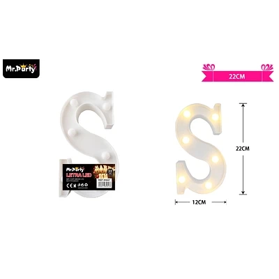 LETRA S CON LUZ LED 22CM - 1