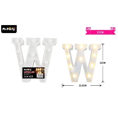 LETRA W CON LUZ LED 22CM - 1
