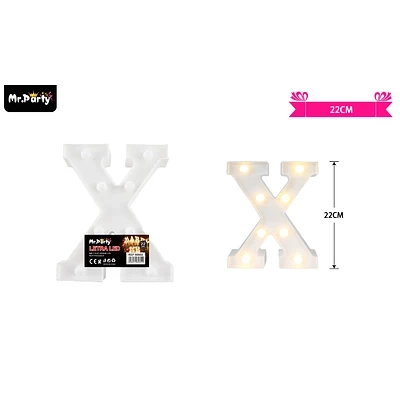 LETRA X CON LUZ LED 22CM - 1