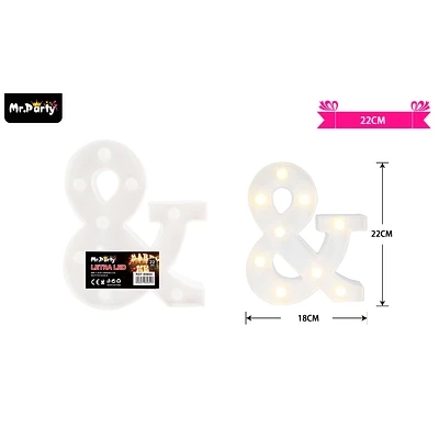 SIGNO & CON LUZ LED 22CM - 1