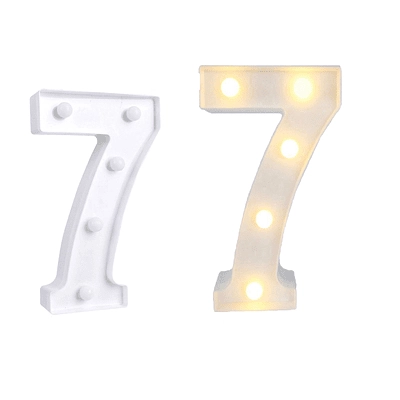 NUMERO 7 CON LUZ LED 22CM - 2