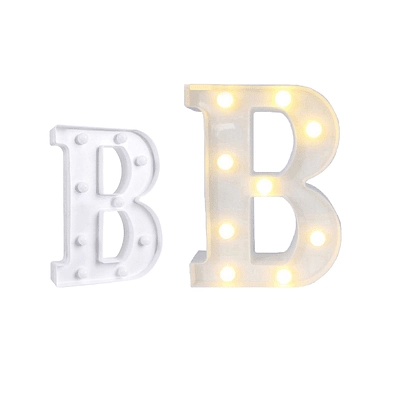 LETRA B CON LUZ LED 22CM - 2