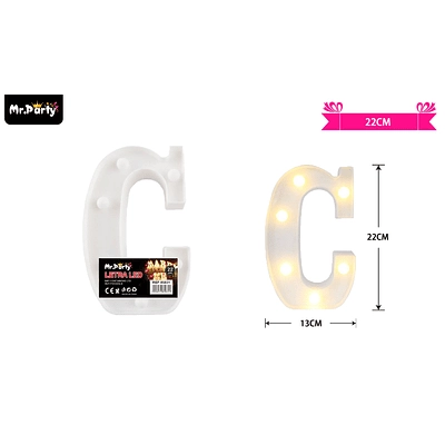 LETRA C CON LUZ LED 22CM - 1