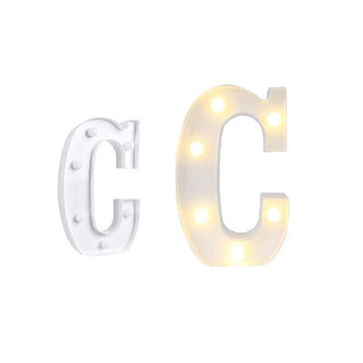 LETRA C CON LUZ LED 22CM - 2
