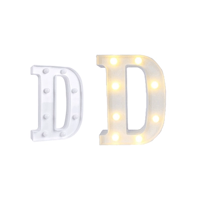 LETRA D CON LUZ LED 22CM - 2