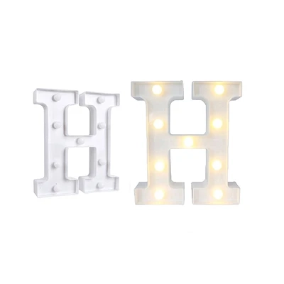 LETRA H CON LUZ LED 22CM - 2