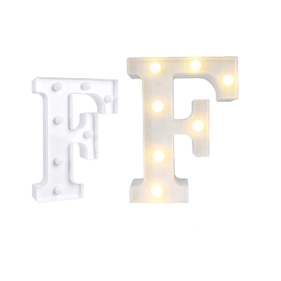 LETRA F CON LUZ LED 22CM - 2