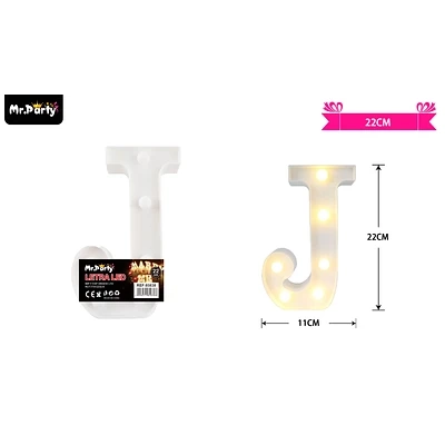 LETRA J CON LUZ LED 22CM - 1
