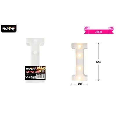 LETRA I CON LUZ LED 22CM - 1