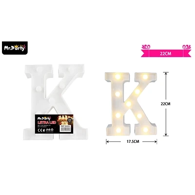 LETRA K CON LUZ LED 22CM - 1