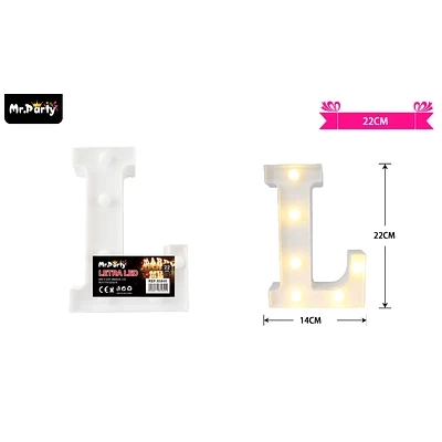 LETRA L CON LUZ LED 22CM - 1
