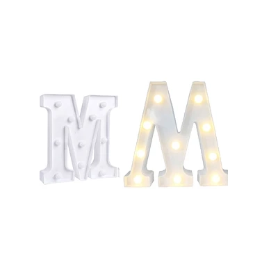 LETRA M CON LUZ LED 22CM - 2
