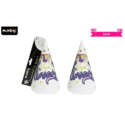 GORRO DE UNICORNIO 24CM 6PCS - 1