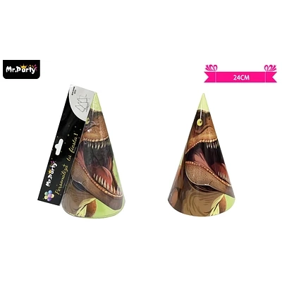 GORRO DE DINOSAURIO 24CM 6PCS - 1