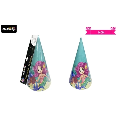 GORRO DE SIRENA 34CM 6PCS - 1