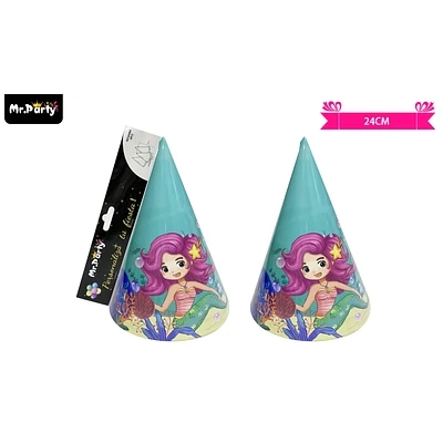 GORRO DE SIRENA 24CM 6PCS - 1
