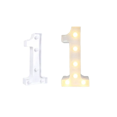 NUMERO 1 CON LUZ LED 22CM - 2