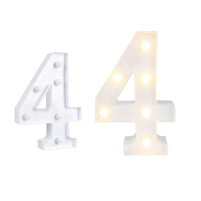 NUMERO 4 CON LUZ LED 22CM - 2