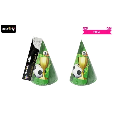 GORRO DE TROFEO Y FUTBOL 24CM 6PCS - 1