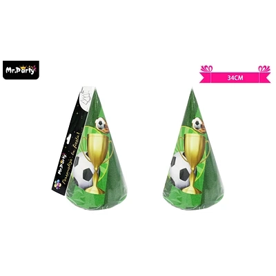 GORRO DE TROFEO Y FUTBOL 34CM 6PCS - 1