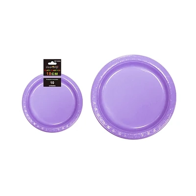 PLATOS PLASTICOS LILA 18CM 10PCS - 2