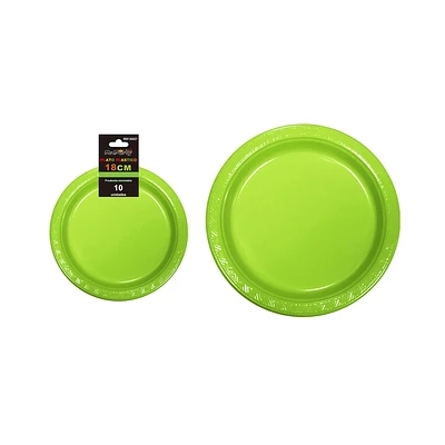 PLATOS PLASTICOS VERDE 18CM 10PCS - 2