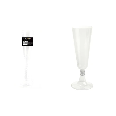 COPAS DE CHAMPAGNE DESECHABLE TRANSPARENTE 16CM 6PCS - 1