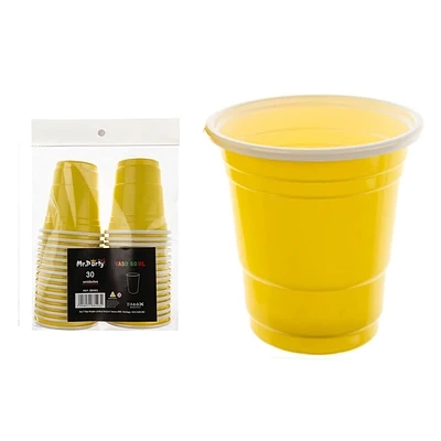VASOS PLASTICOS SHOT DESECHABLE AMARILLO 60ML 30PCS - 2
