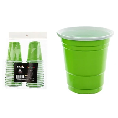 VASOS PLASTICOS SHOT DESECHABLE VERDE 60ML 30PCS - 2