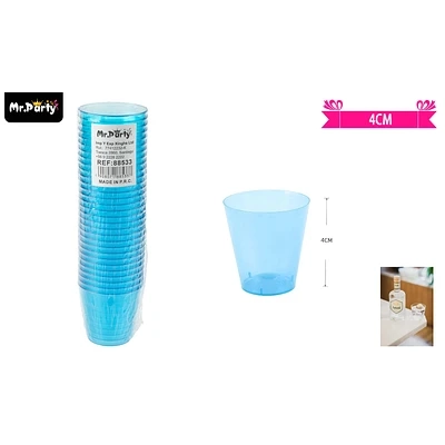 VASOS ACRILICOS SHOT AZUL TRANSPARENTE 30ML 30PCS - 1
