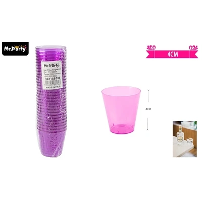 VASOS ACRILICOS SHOT MORADO TRANSPARENTE 30ML 30PCS - 1