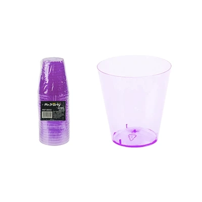 VASOS ACRILICOS SHOT MORADO TRANSPARENTE 60ML 20PCS - 1