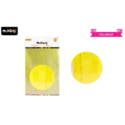 CORTINA DE FLECOS AMARILLO PASTEL 1M*2M - 1