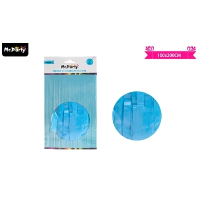 CORTINA DE FLECOS AZUL PASTEL 1M*2M - 1