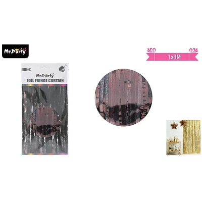 CORTINAS METALICAS NEGRO HOLOGRAFICO 1M*3M - 1